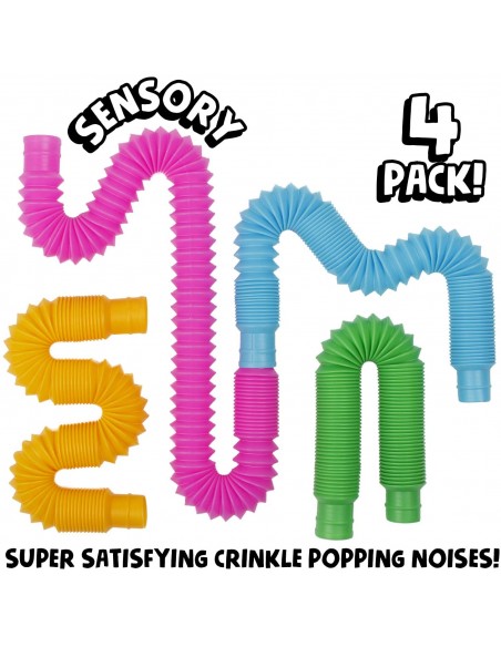 Juguetes sensoriales de tubos, juguetes para niños pequeños con